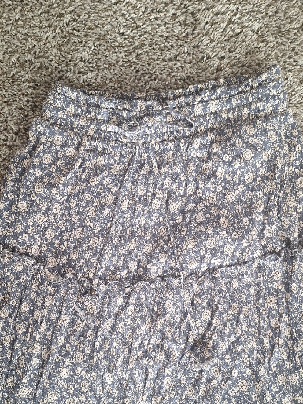 Vici Blue Floral Tiered Maxi Skirt - Picture 3 of 3